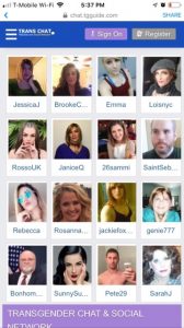 Meet trans friends in our free chat and social media